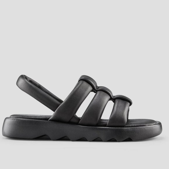 Cougar Juliana Leather Water-repellent Black Sandal - Picture 2 of 4